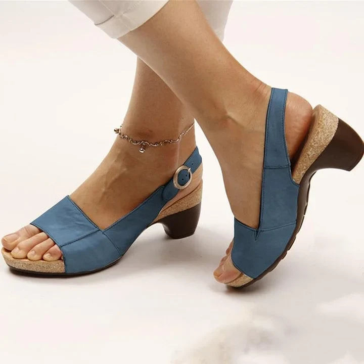 Women's Comfy Elegant Low Chunky Heel Shoes
